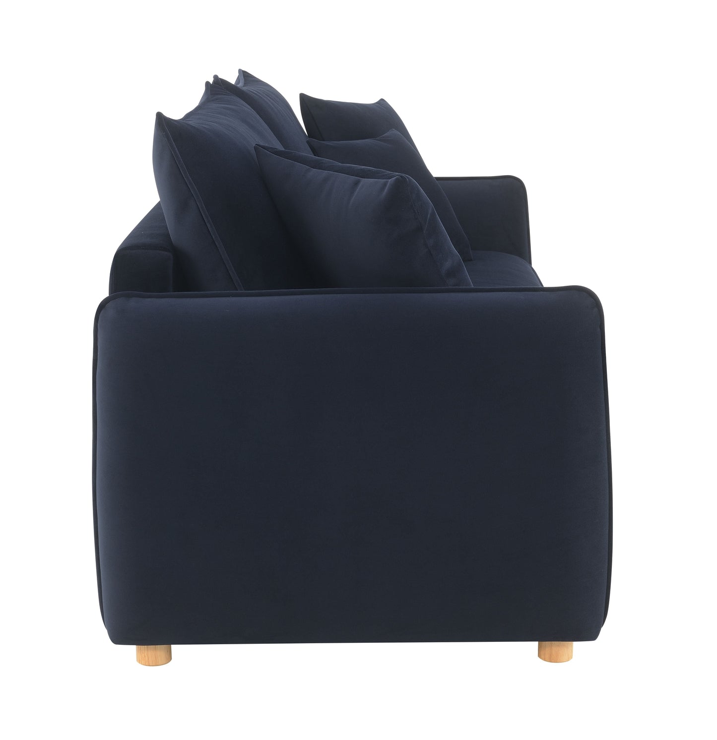 Irina Blue Velvet Sleeper Sectional Sofa