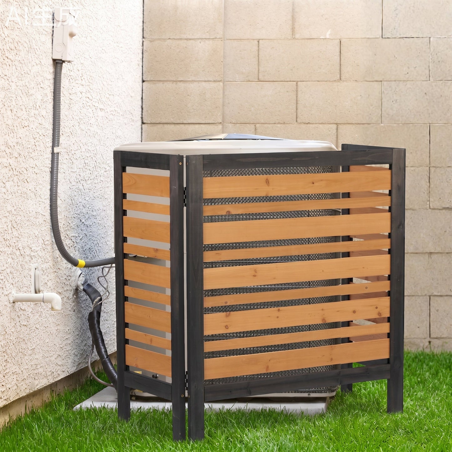 3-Panel Outdoor Air Conditioner Fence Screen
