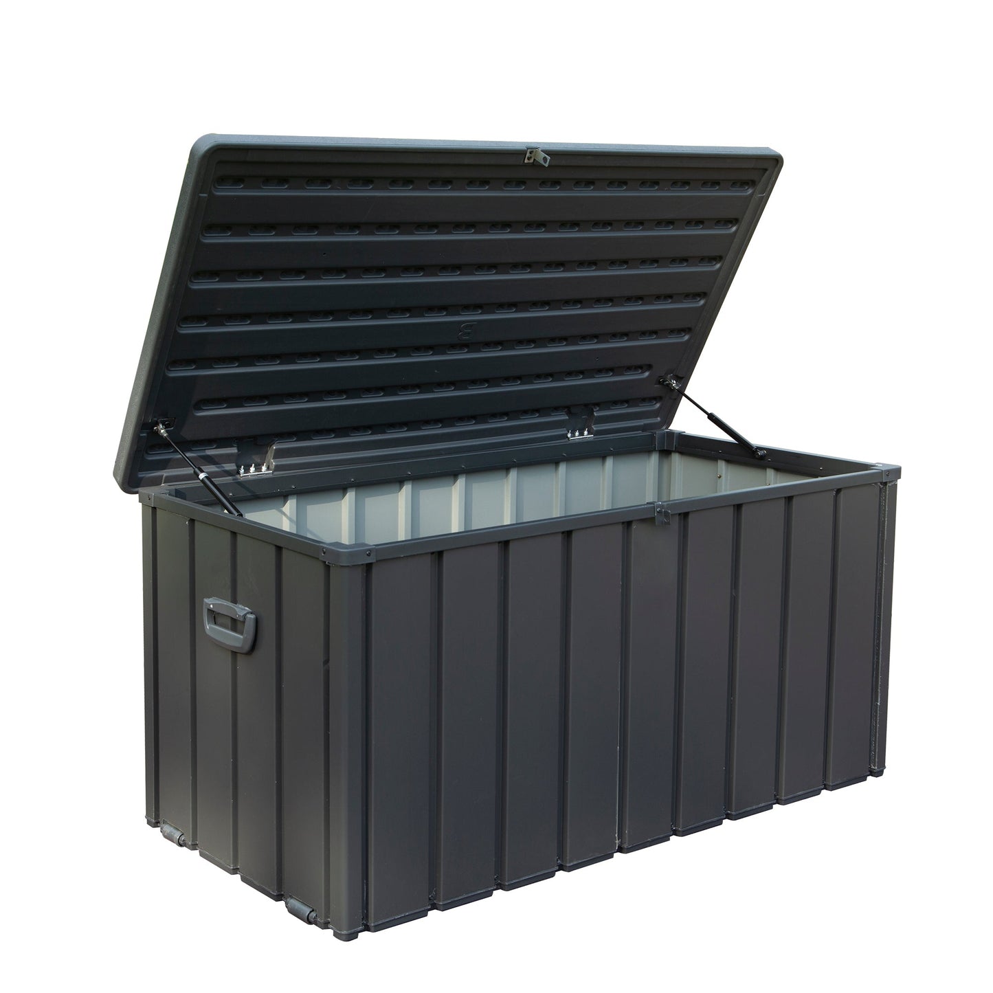 100 Gallon Outdoor Storage Deck Box - Waterproof, Dark Gray