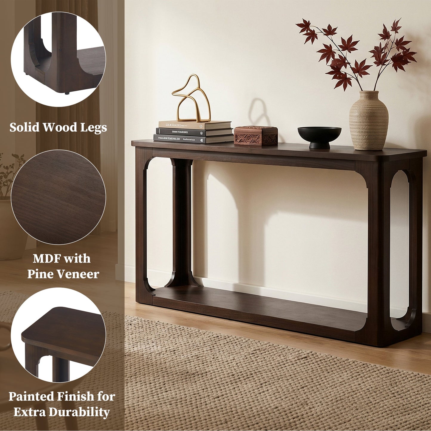55" Sleek Minimalist Console Table