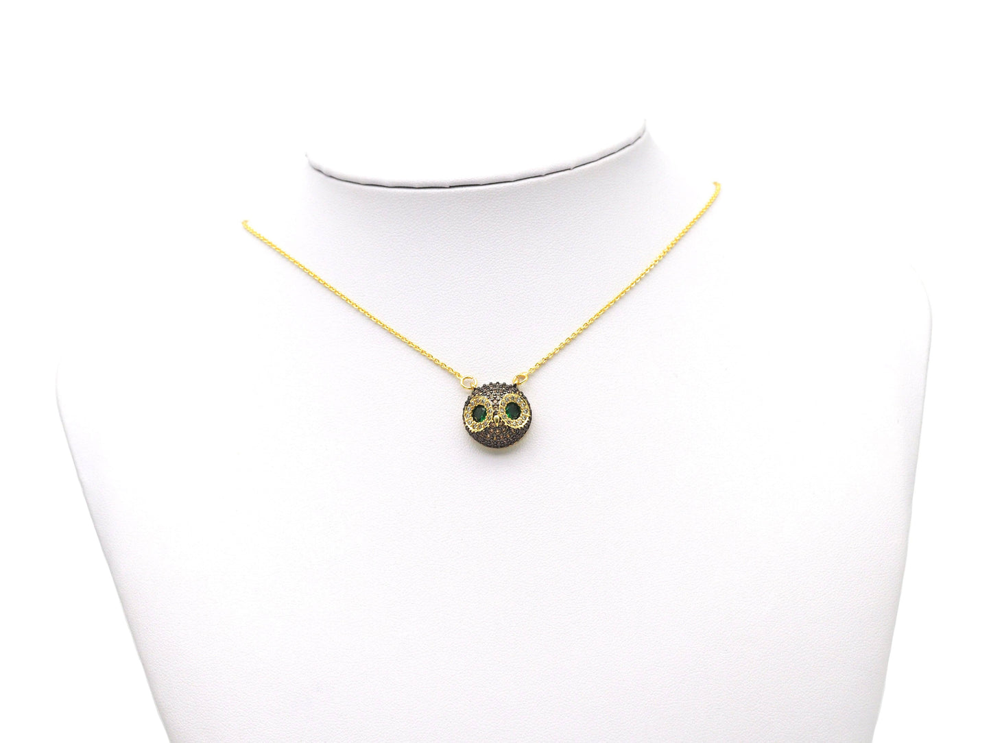 CZ Owl Charm, Sku#LK582
