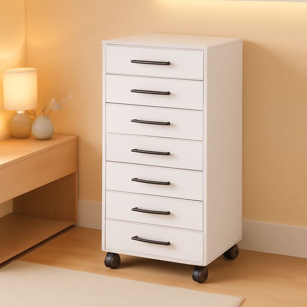 White 7 Drawer File Cabinet Storage For Home Office
