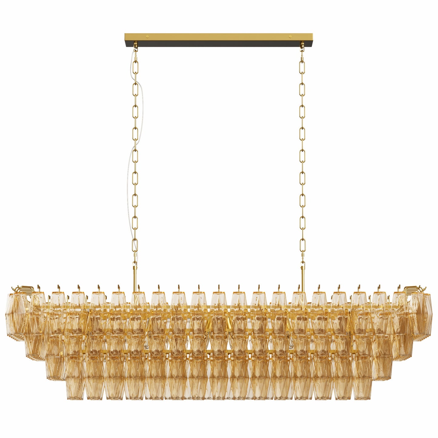Modern Chandeliers for Dining Room, 54" Large Rectangle