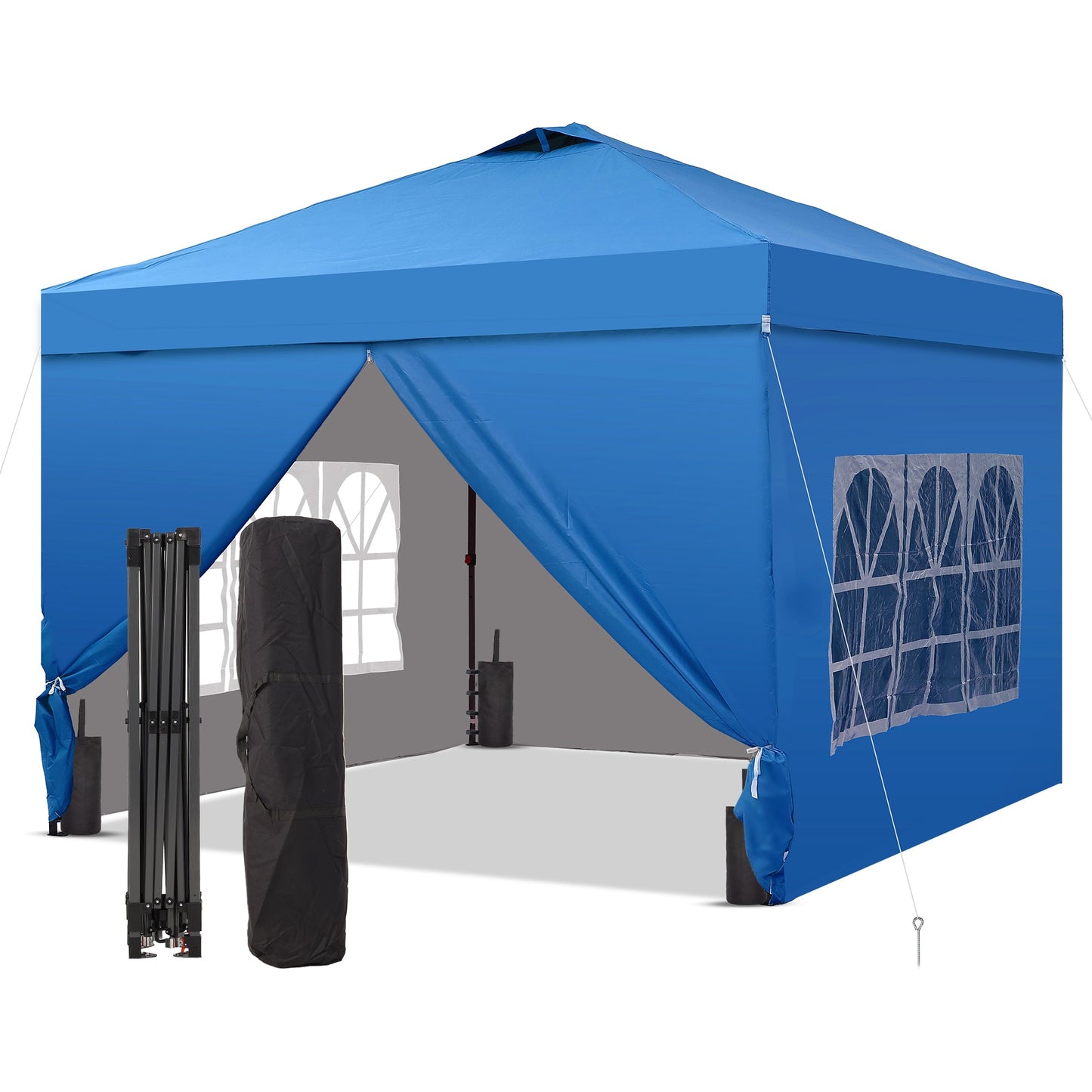 Ainfox 12x12 Pop up Canopy Tent with One Push Setup and Sidewalls,Instant Outdoor Shade Gazebos with Weighted Sandbags
