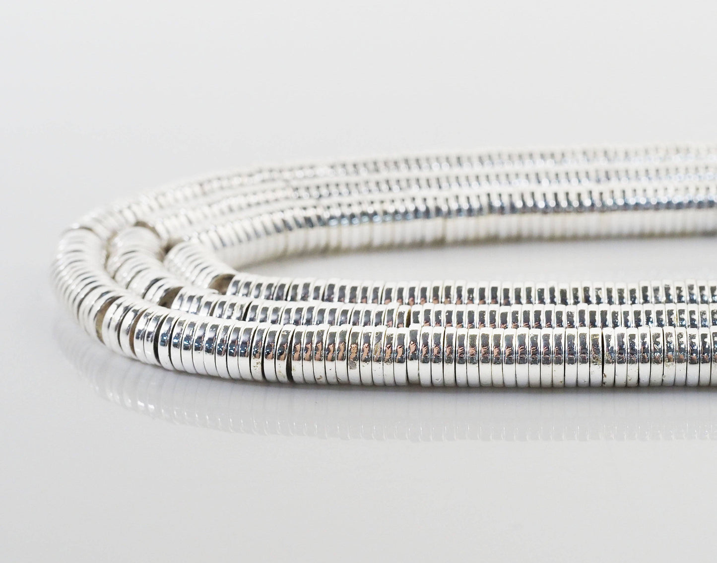 Bright Silver Hematite Heishi Beads, 3mm/4mm/6mm, sku#S151