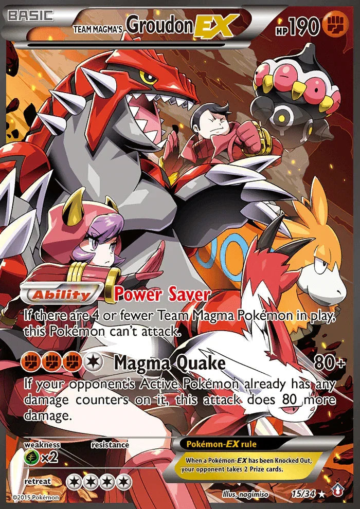 Team Magma's Groudon ex (15/34) [XY: Double Crisis]