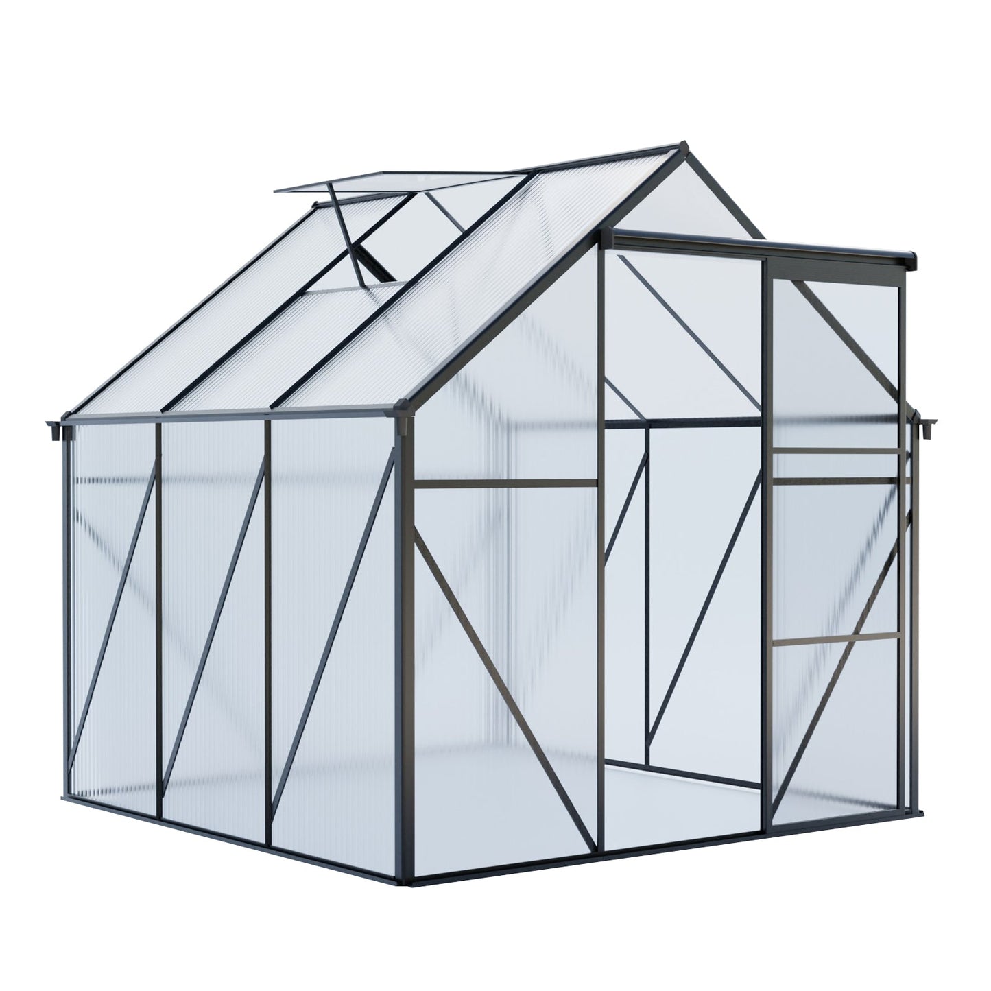 6X6FT Black Polycarbonate Greenhouse