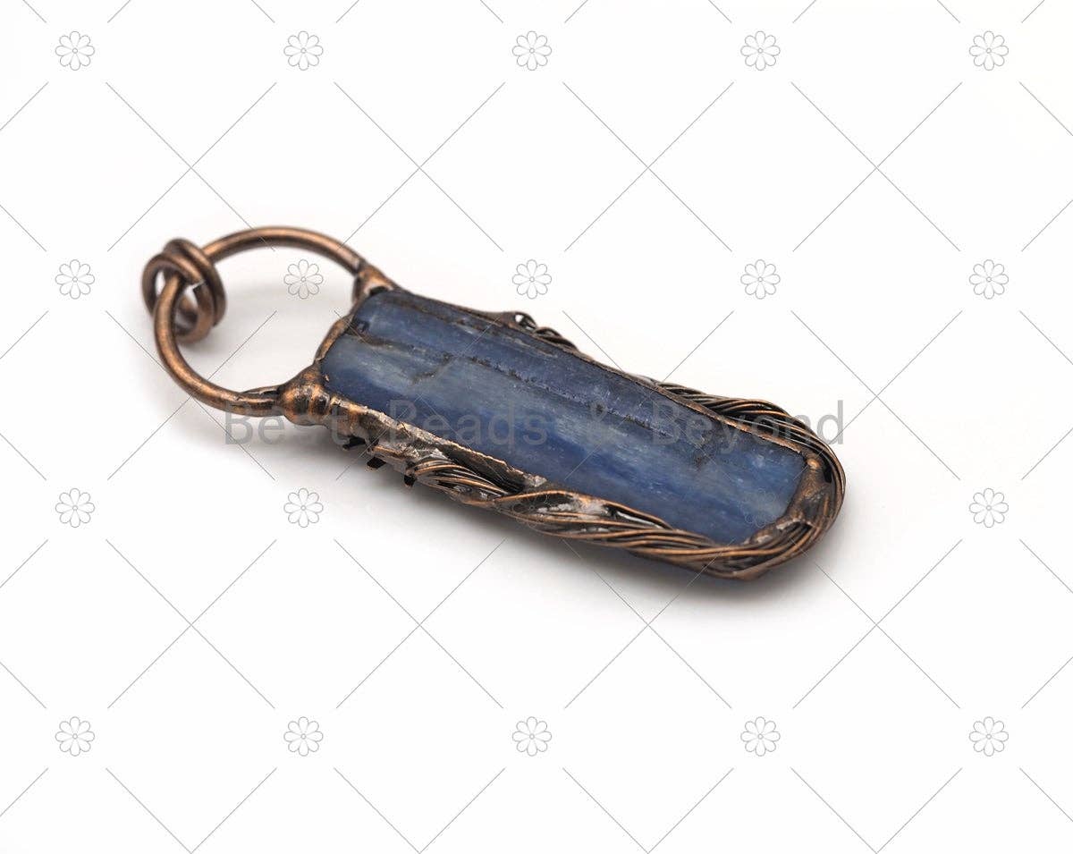 New!!! Blue Kyanite with Sunflower Pendant, Sku#YT11C