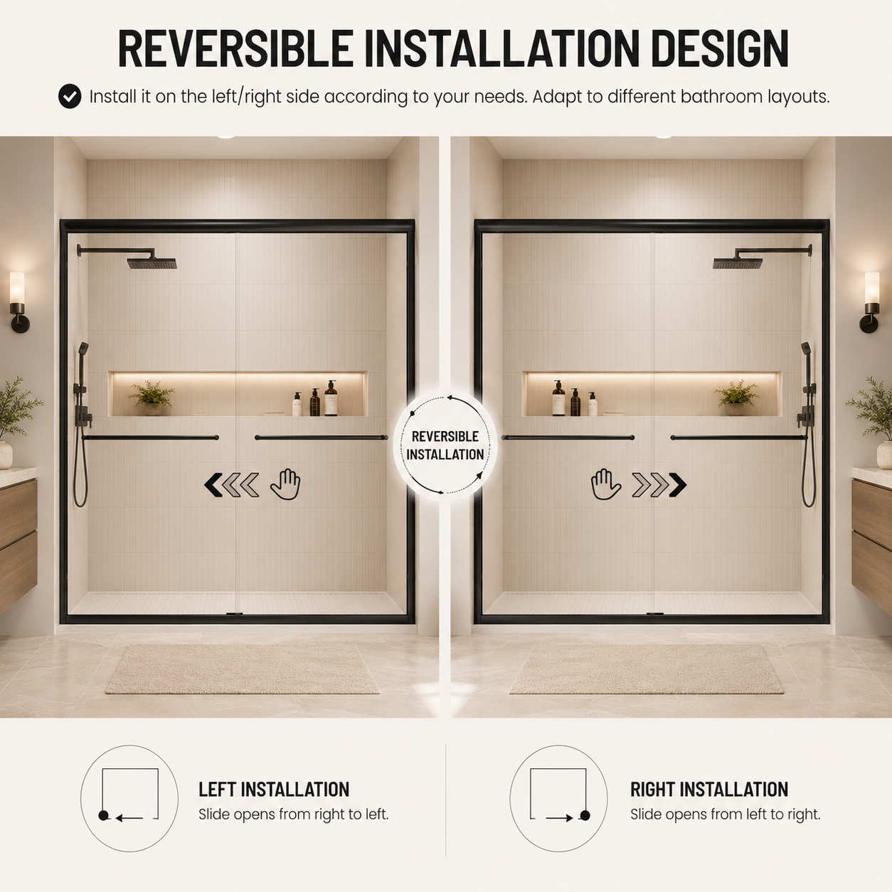 Framed Double Sliding Shower Door