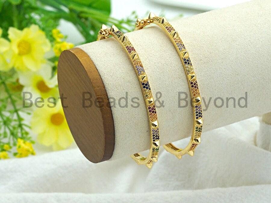 CZ Thin Stud Buckle Bracelet,Sku#X39