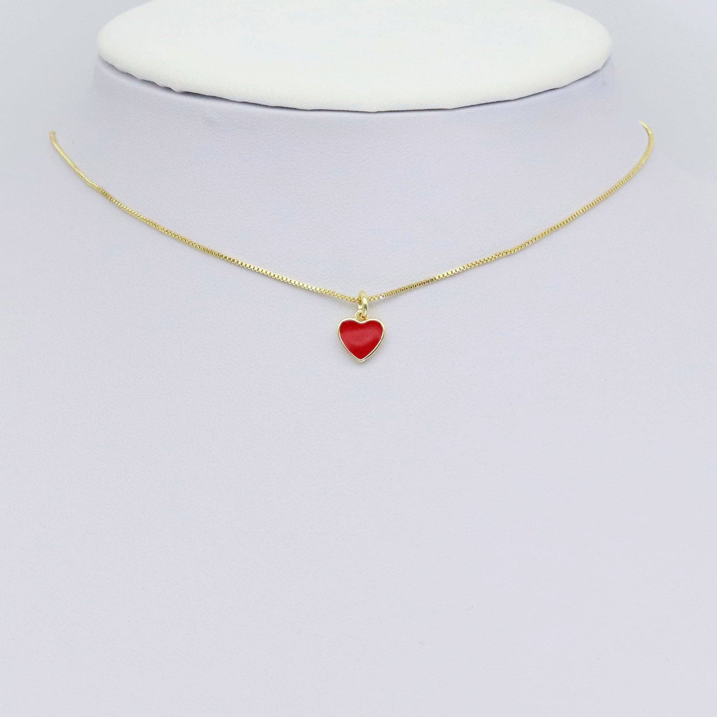Colorful Enamel Gold Heart Charm, Sku#ML74/LX574