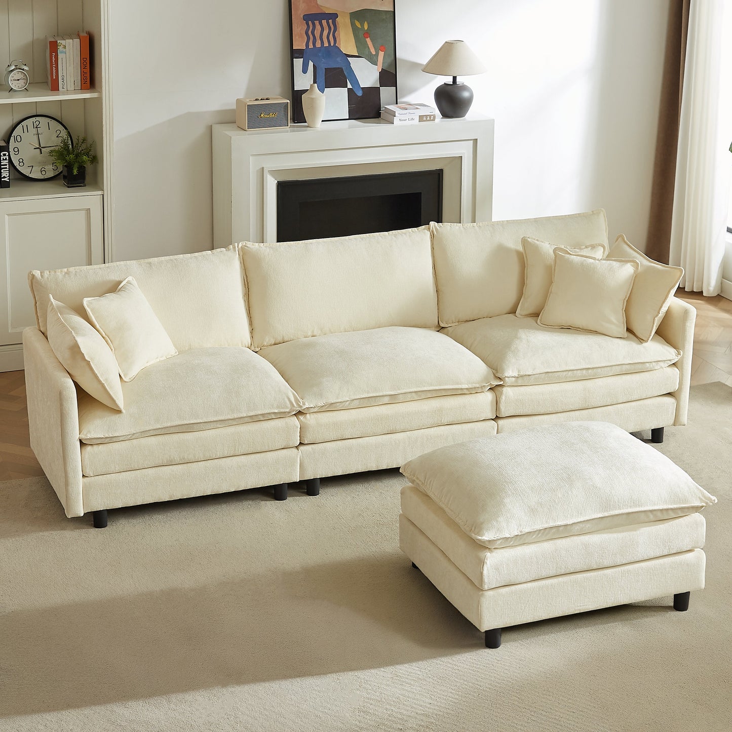 Modular Sectional Sofa, 110 Inch L Shaped Couch Set