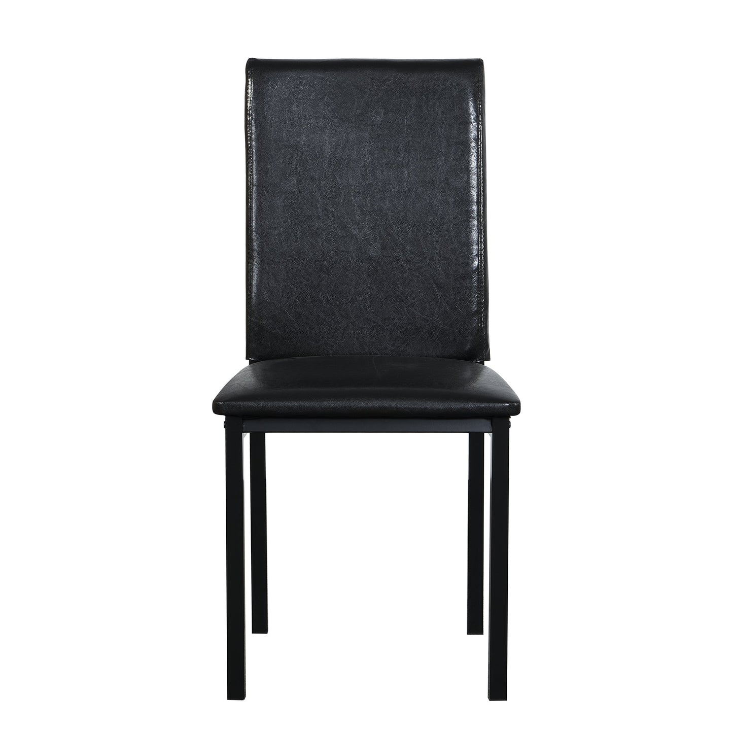Furniture 5 Piece Metal Dinette Set with Faux Marble Top