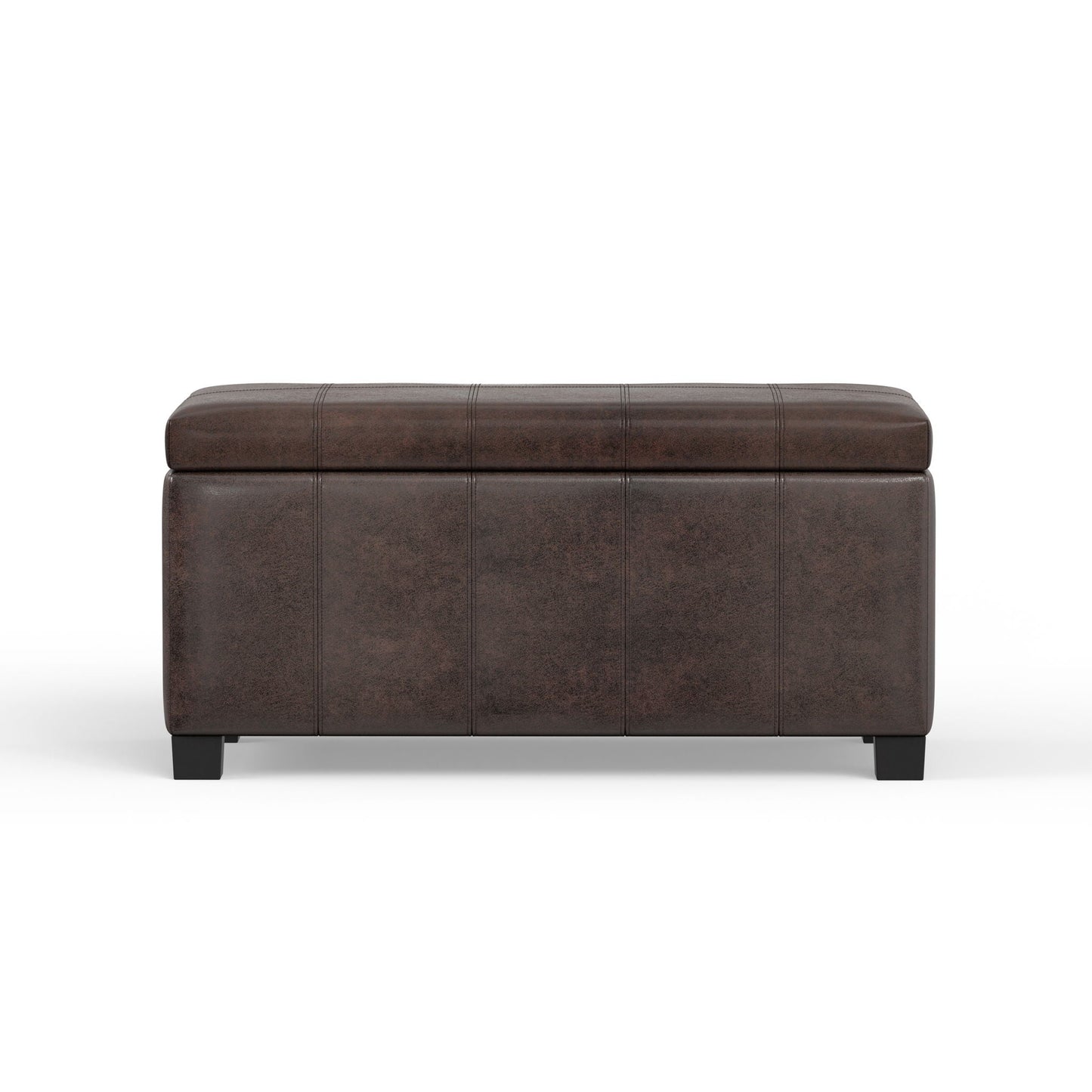 Dover - Storage Ottoman Bench - Distressed Brown