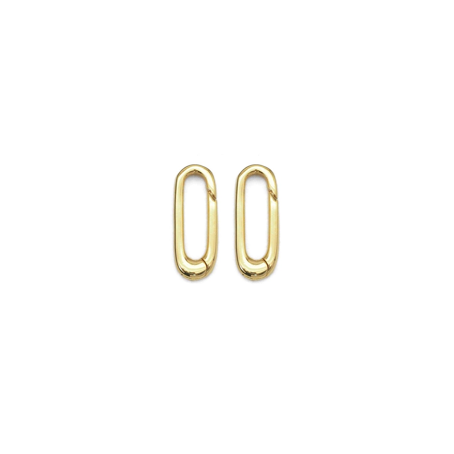 Plain Gold /Silver  Long Paperclip Snap Click Clasp/Charm Holder, Sku#Y839