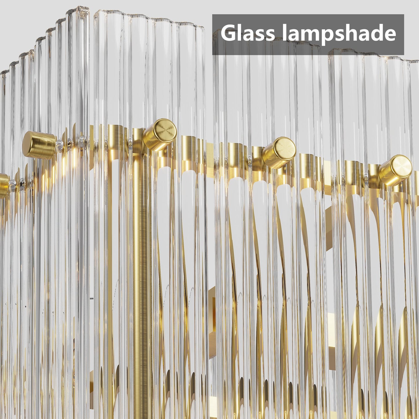 Modern Rectangular Crystal Glass Chandelier
