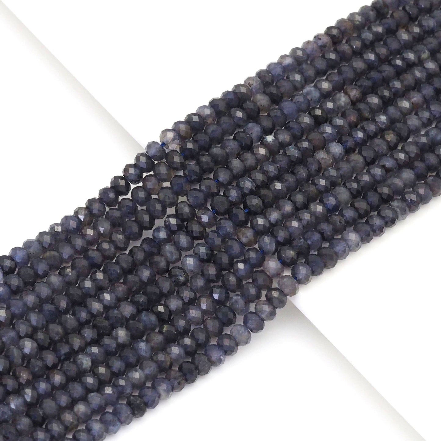 Genuine Iolite Faceted Rondelle Beads, Sku#U1668