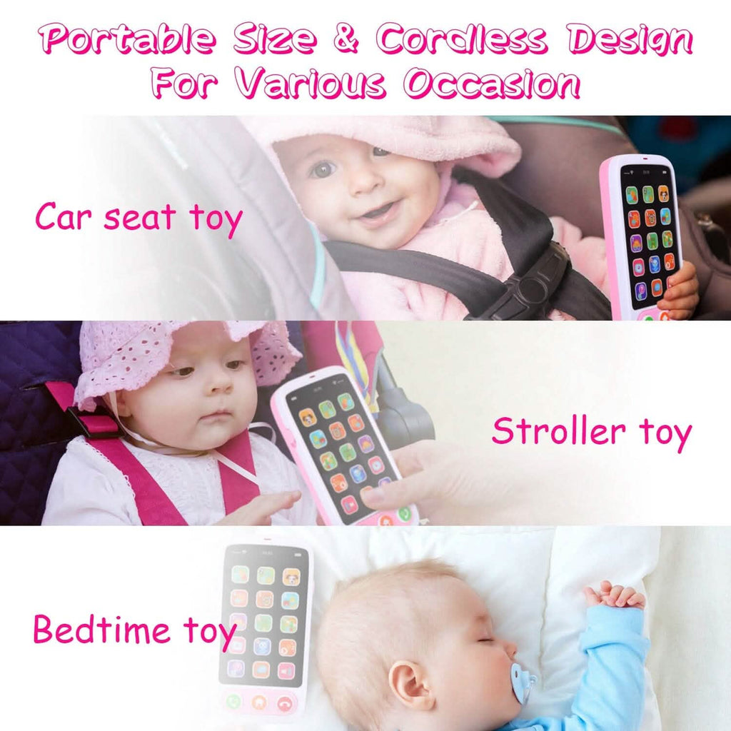 Téléphone Interactif Éducatif pour Bébé avec Musique et Lumières
