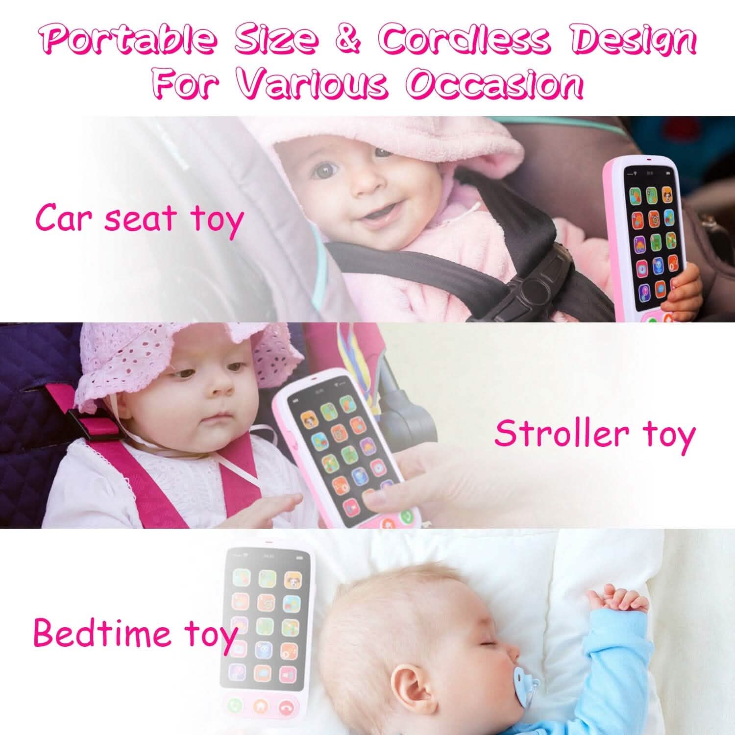 Téléphone Interactif Éducatif pour Bébé avec Musique et Lumières