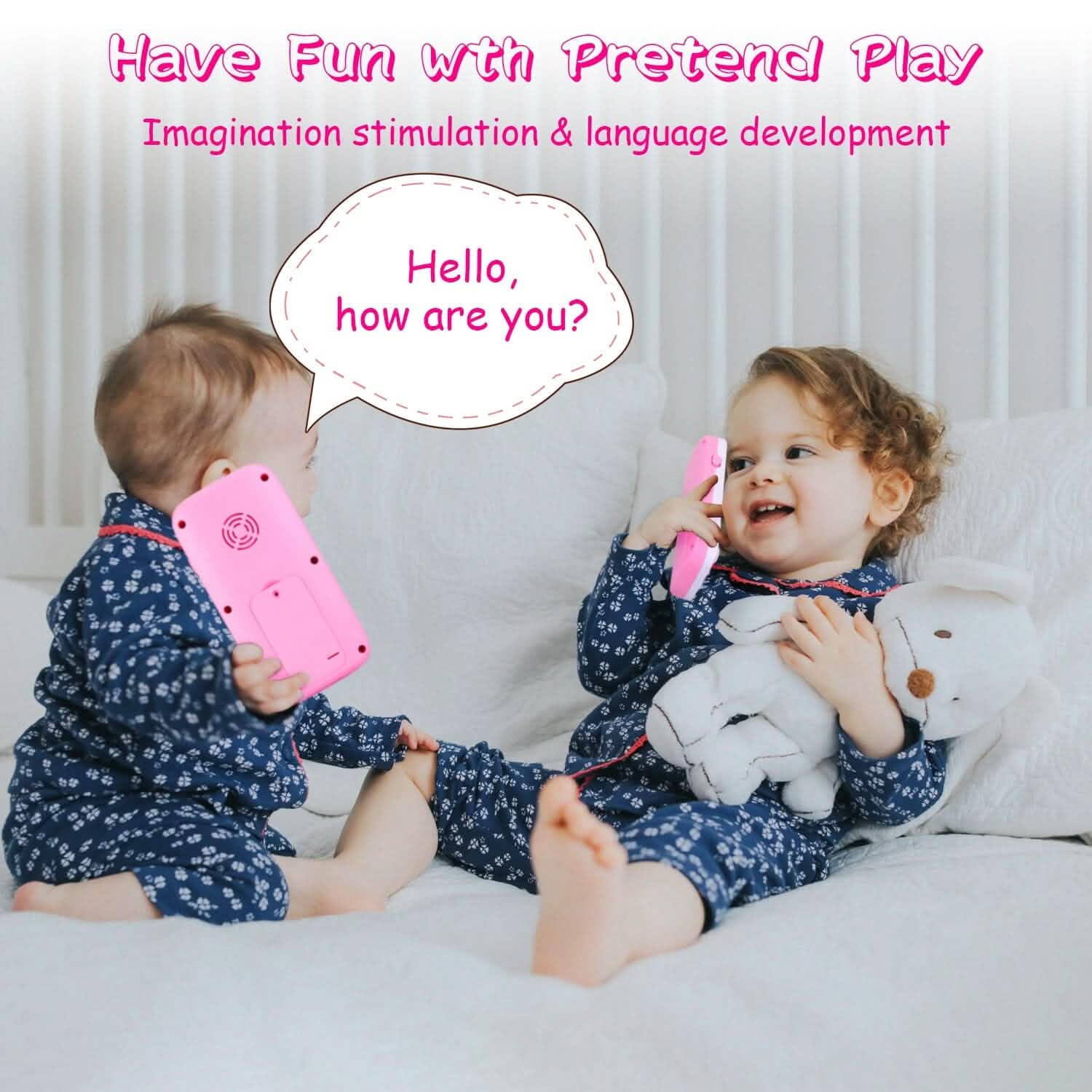 Téléphone Interactif Éducatif pour Bébé avec Musique et Lumières