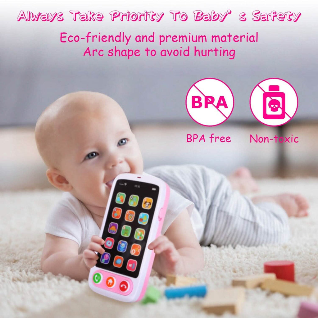Téléphone Interactif Éducatif pour Bébé avec Musique et Lumières