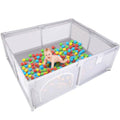 Baby Playpen with Anti-Suction Base Zipper Door