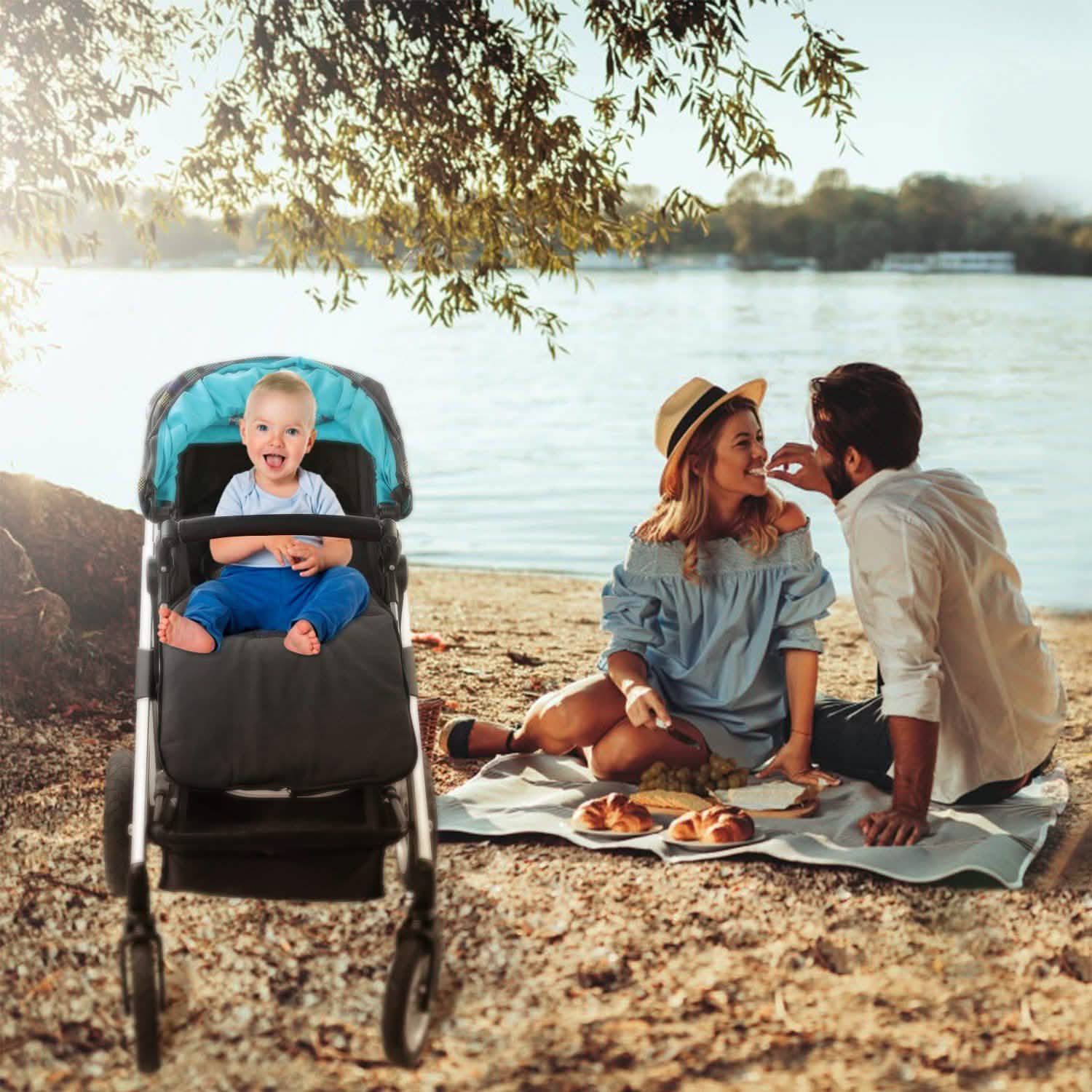 Sac de couchage pour poussette bébé, Chancelière nouveau-né, Couverture footmuff pour tout-petit