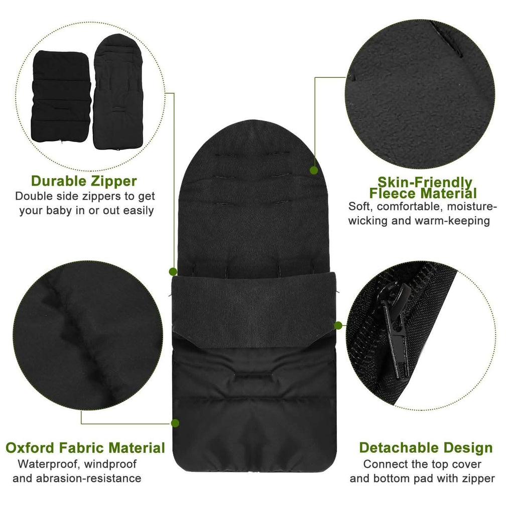 Sac de couchage pour poussette bébé, Chancelière nouveau-né, Couverture footmuff pour tout-petit