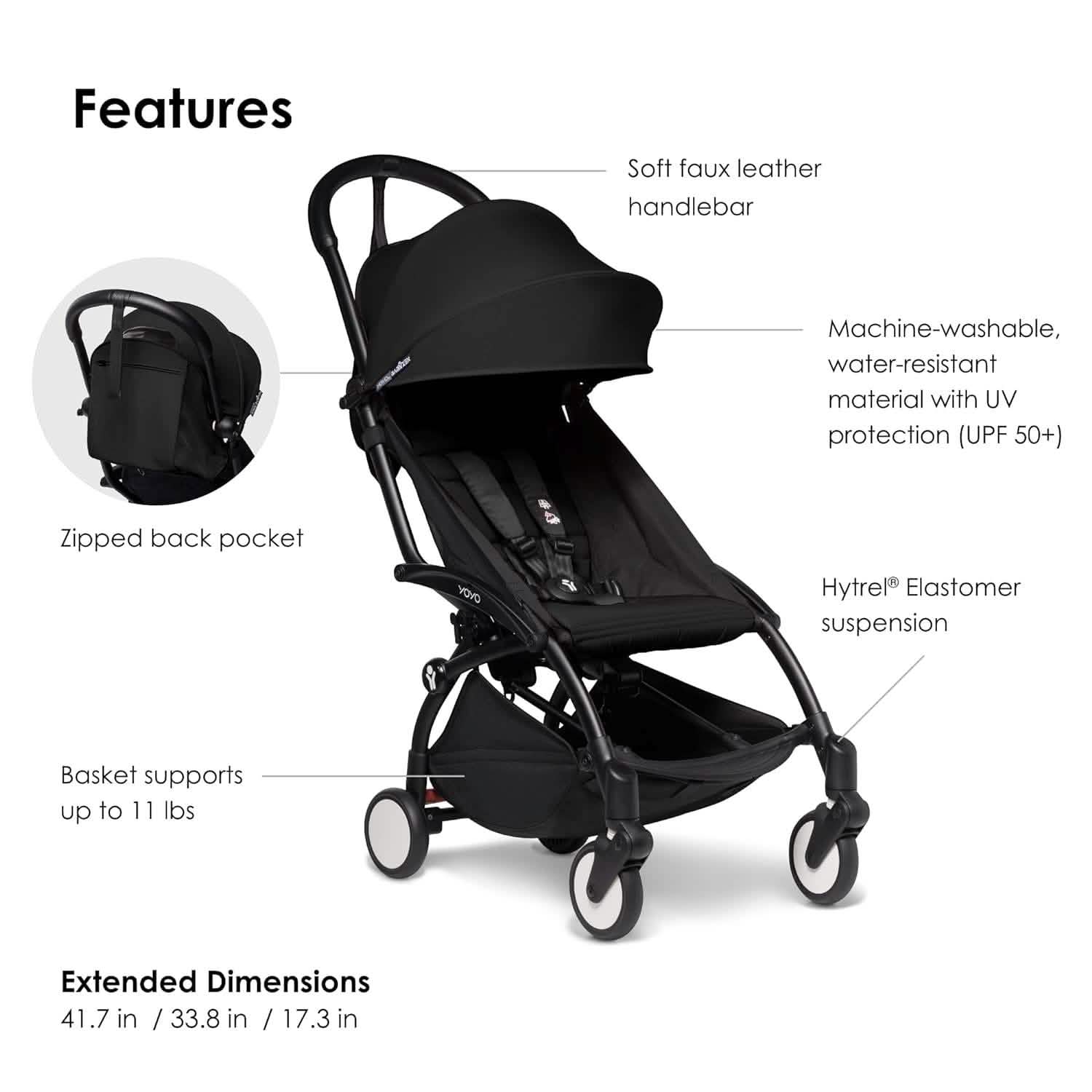 BABYZEN YOYO2 Stroller Lightweight & Compact - Black (Refurbished)