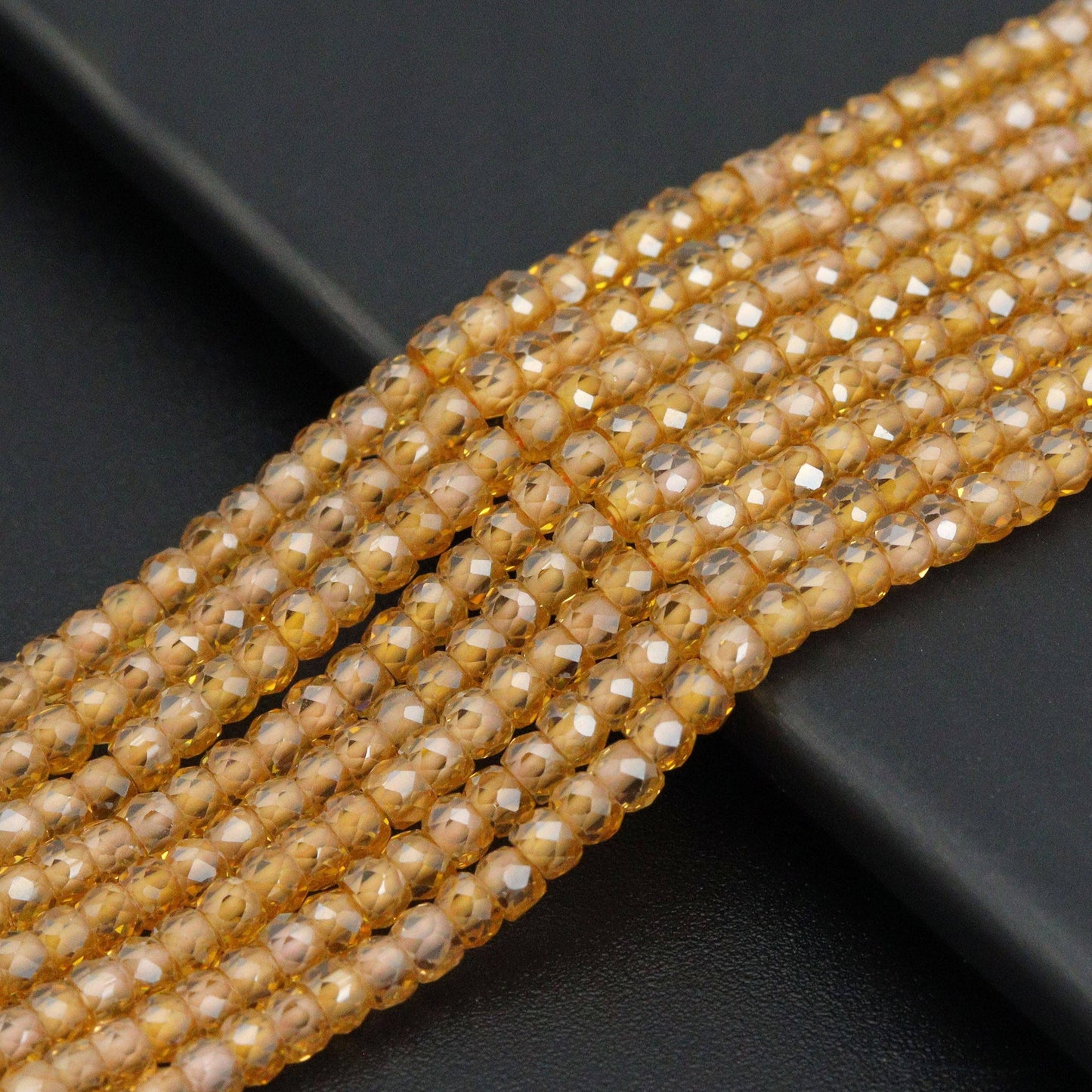 2x3mm CZ Faceted Rondelle Beads, Sku#U2153