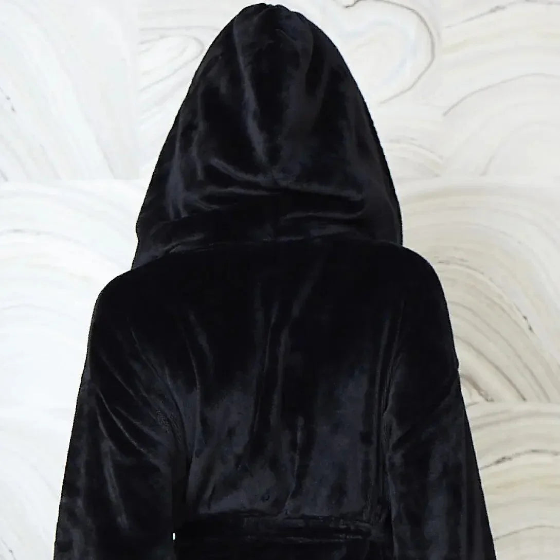 Women’s Plush Hooded Robe - Spa-Worthy Comfort at Home