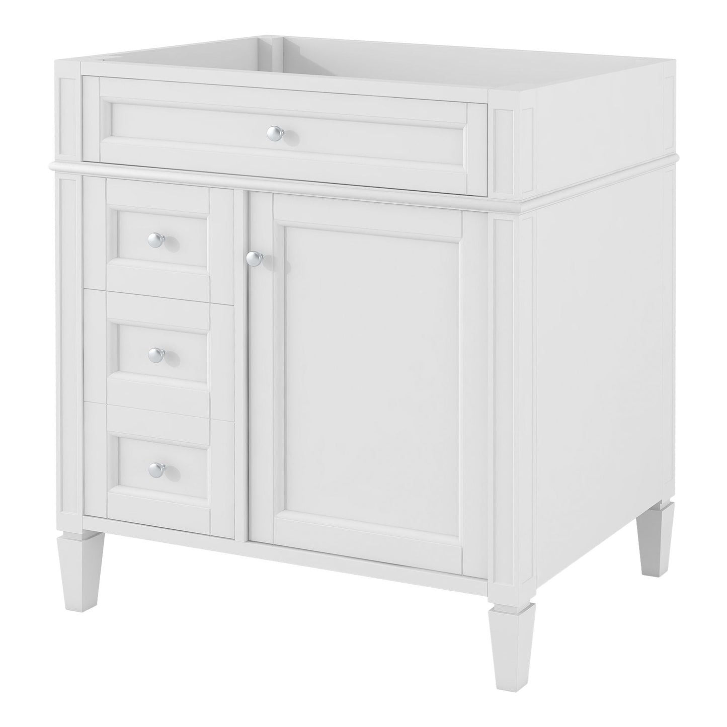 Bathroom Vanity With 2 Drawers and Tip-Out Storage Cabinet