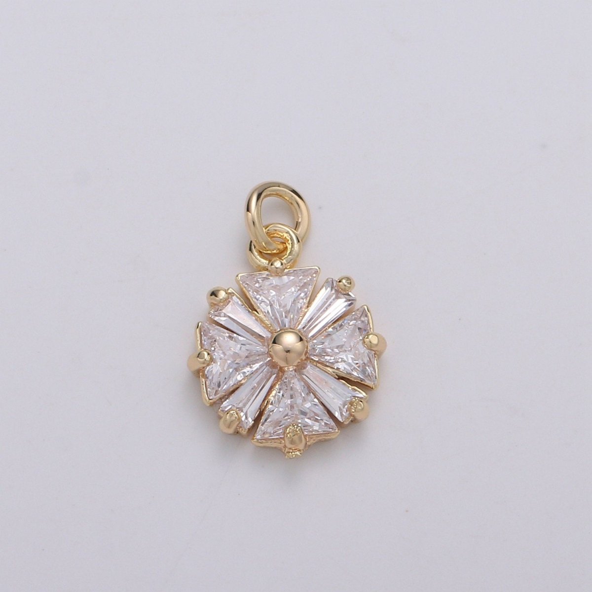 Baguette Star Charms, Cubic Zirconia Charms, Gold Etoile Charm, Vane Necklace Pendant Bracelet Charms Star Celestial Jewelry E-562
