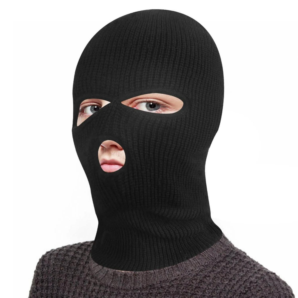 Balaclava Face Mask 3-Hole Knitted Windproof Ski Mask Full Face Cover