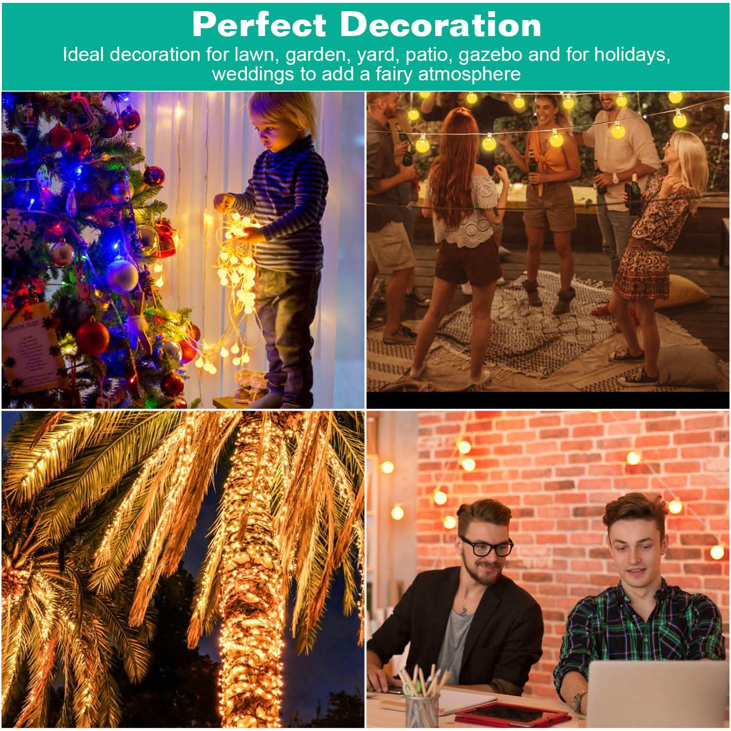 Ball LED Globe String Lights
