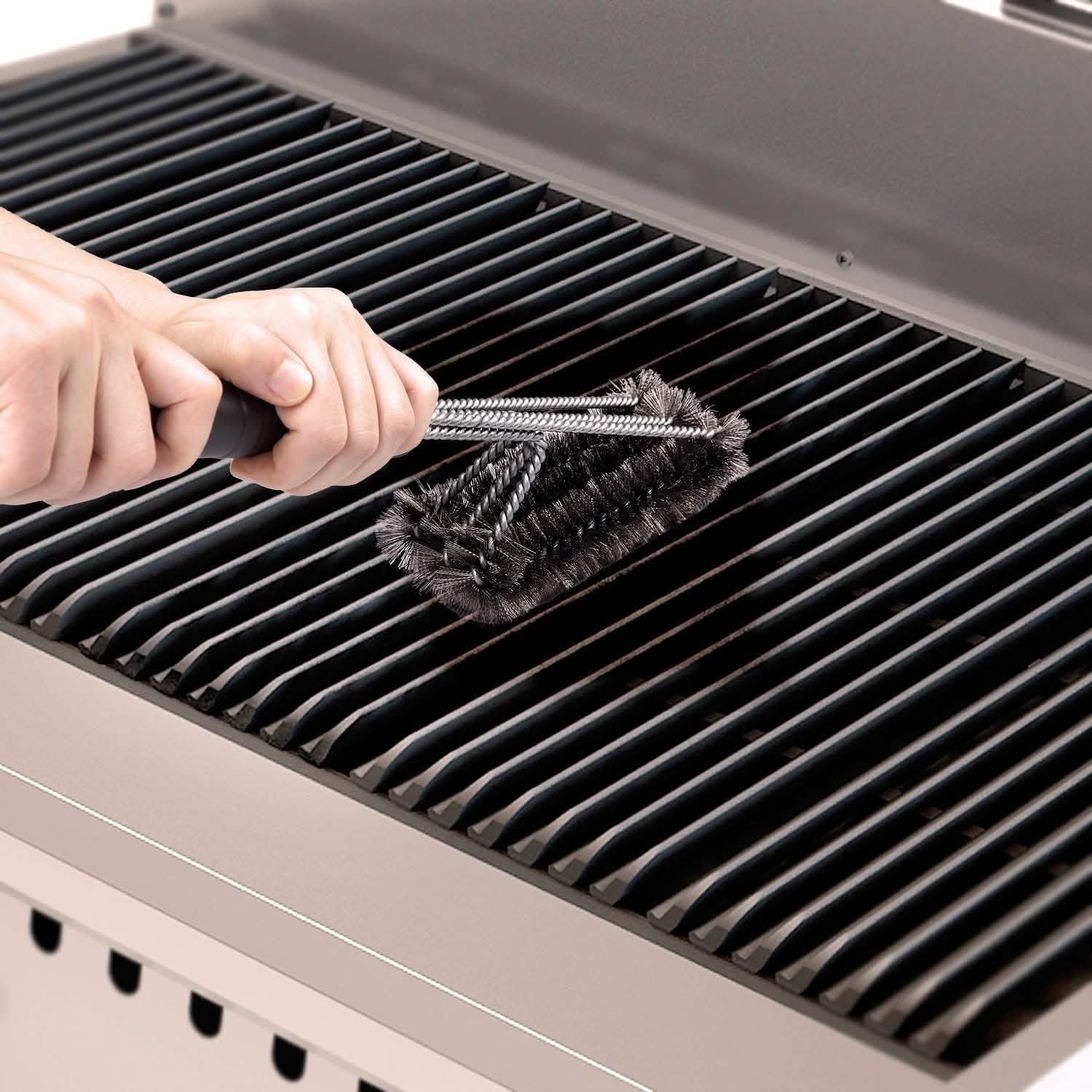 Barbestar 18インチ 3-in-1 安全バーベキューグリルブラシ ワイヤーブラシ