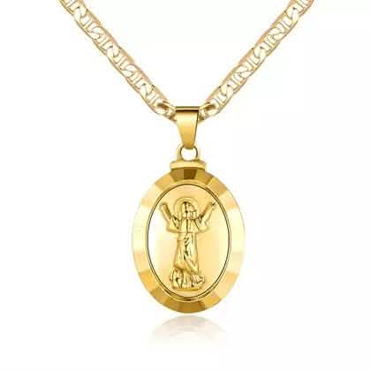 Pendentif Enfant Jésus Plaqué Or 18 Carats BARZEL Avec Collier Marina