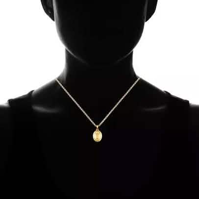 Pendentif Enfant Jésus Plaqué Or 18 Carats BARZEL Avec Collier Marina