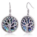 BARZEL Tree Of Life Drop Earrings with Abalone Pearl