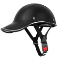 Baseball Cap Anti-UV Cycling Motorcycle Hat Leather Helmet