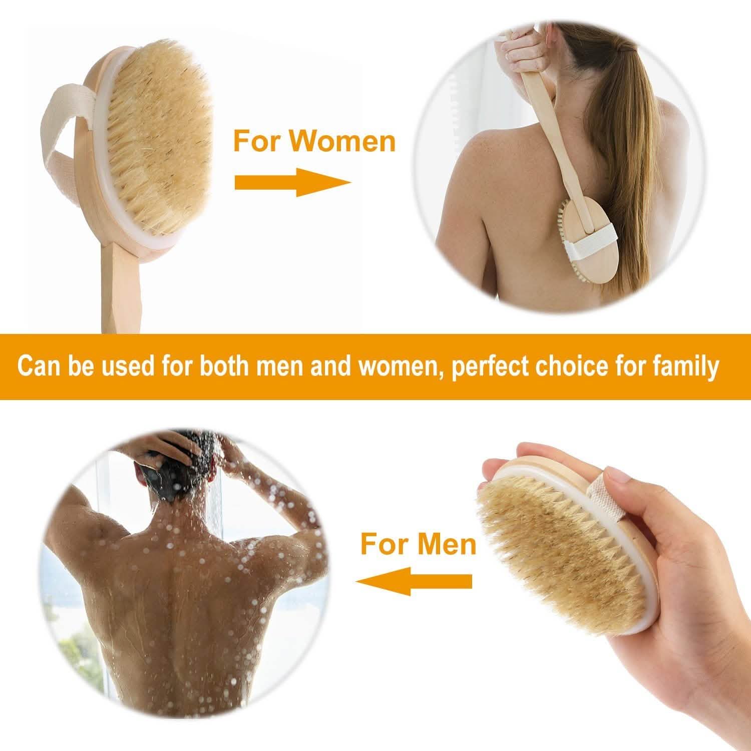 Brosse de bain 38 cm Nettoyant pour le dos du corps sous la douche