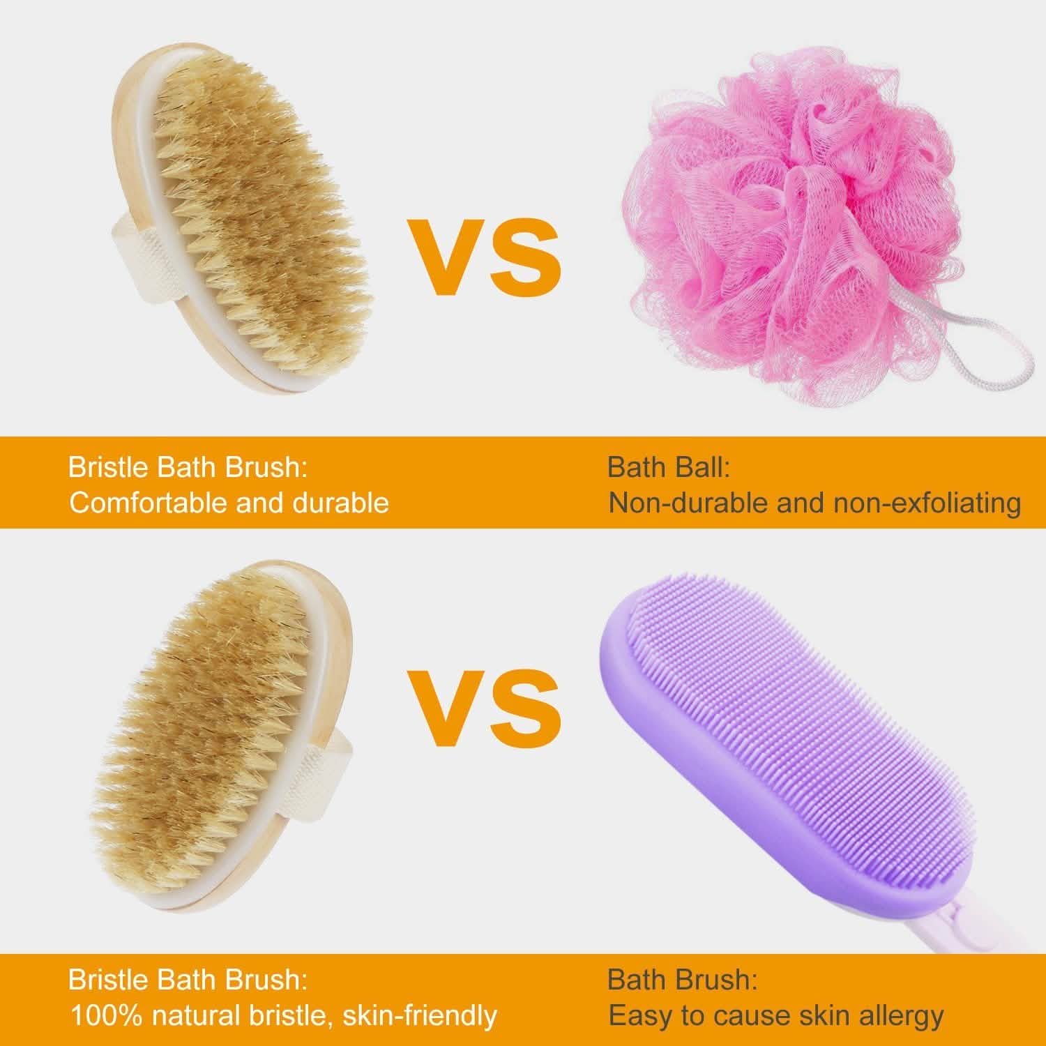 Brosse de bain 38 cm Nettoyant pour le dos du corps sous la douche