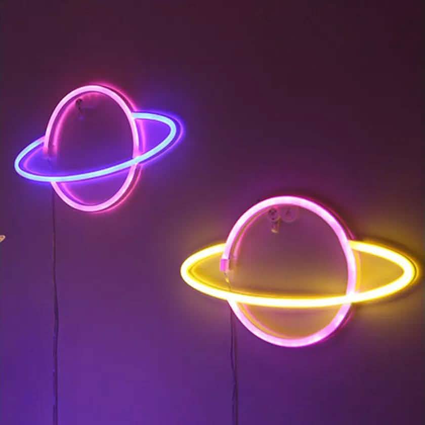 Battery USB LED Neon Light Wall Signs Night Home Decor