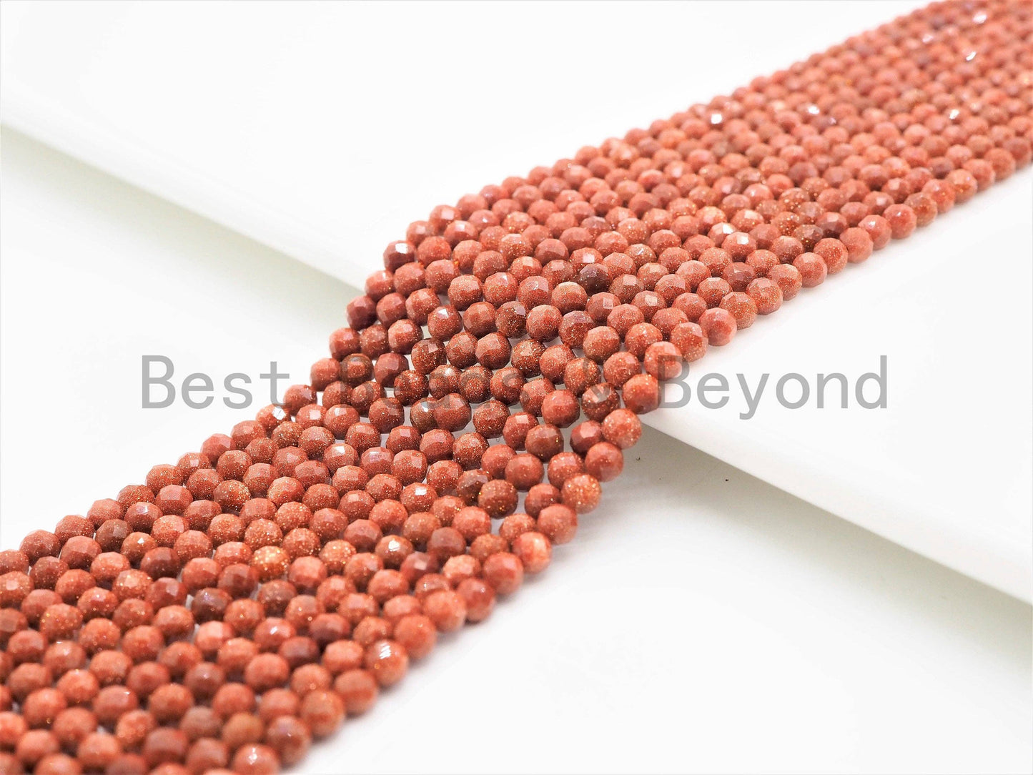 2mm/3mm/4mm High Quality Round Faceted Goldstone Beads, Shiny Tiny Gemstone Beads, Sparkling Golden Brown Beads, 15inch strand, SKU#U365