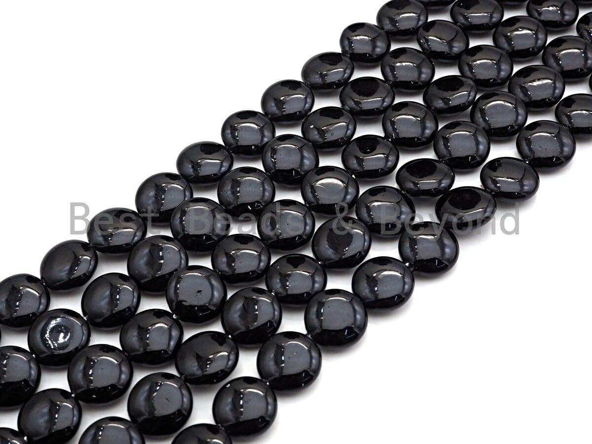 Mother of Pearl Coin Shape beads, Orange Mother of Pearl, Black Mother of Pearl, 5x12mm, sku#T124