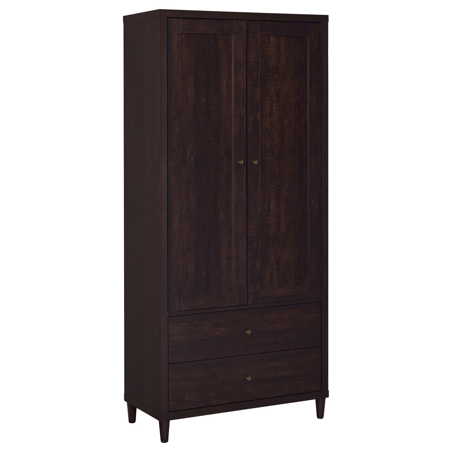 Nestor Tobacco 2-Drawer Tall Accent Cabinet with 2 Doors