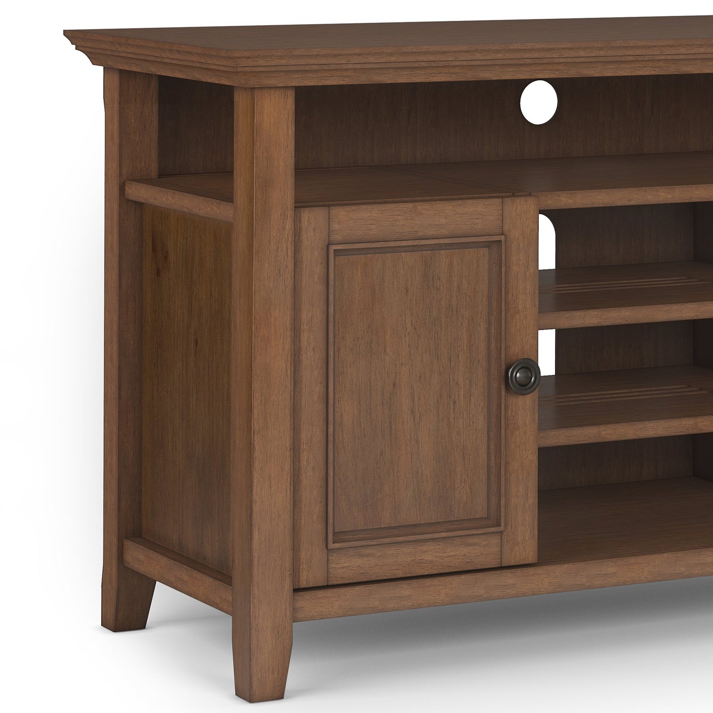 Amherst 54 Inch Wide Solid Wood TV Stand in Rustic