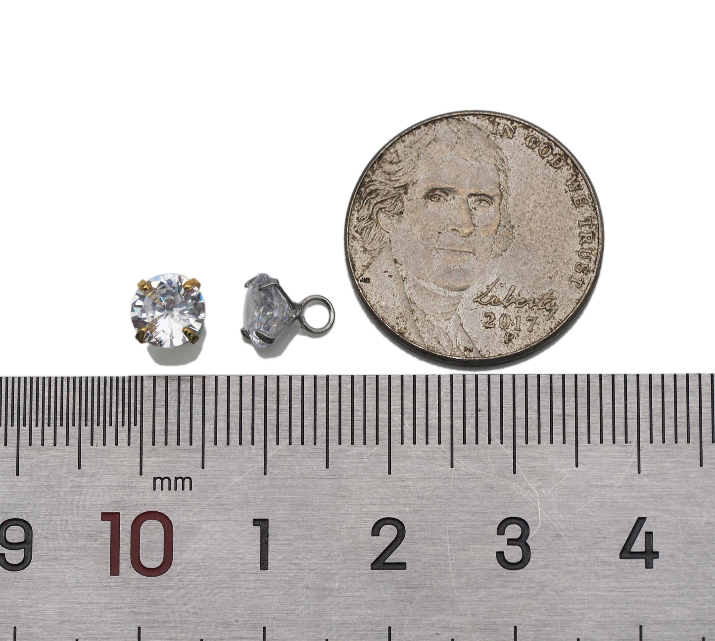 Round CZ Spacer Beads, Sku#Y600