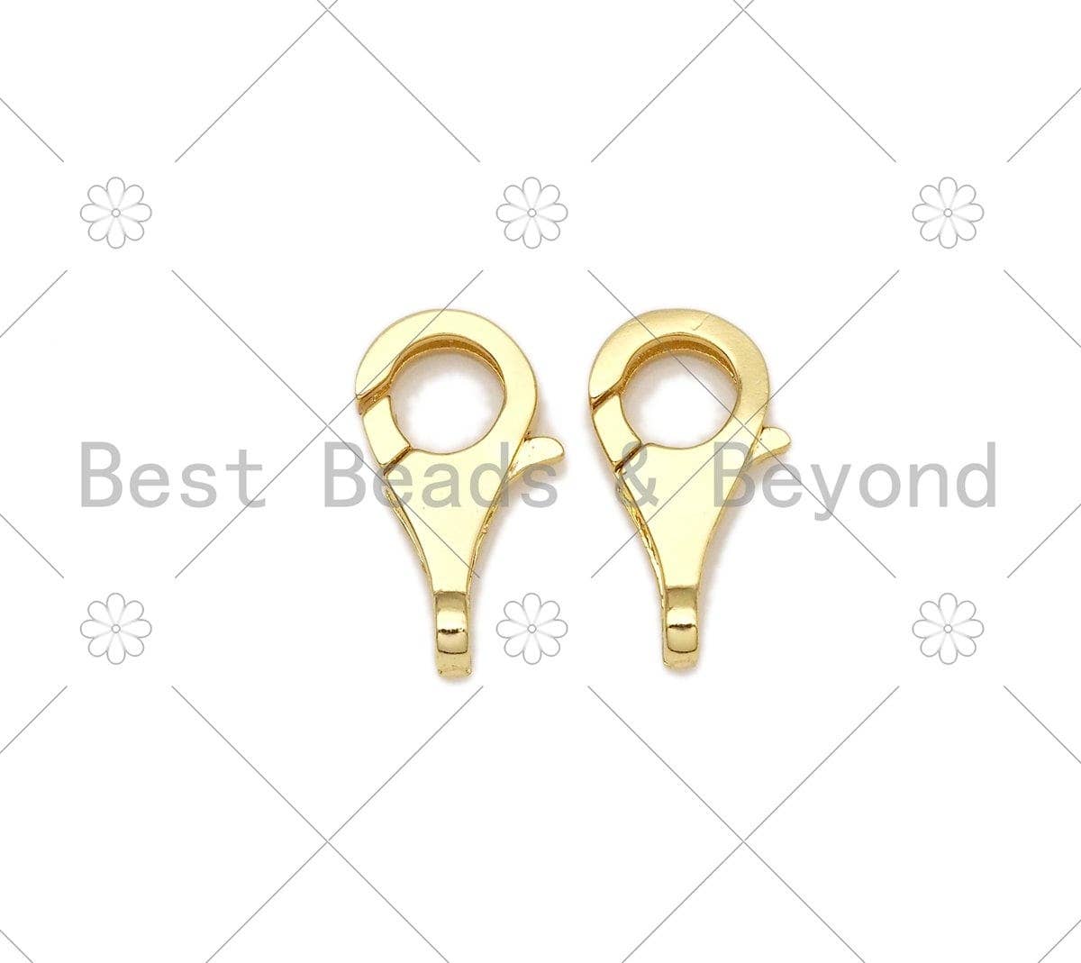 Dainty Gold Lobster Teardrop Shape Clasp, 18K Gold Filled Lobster Clasp, Fine Jewelry Clasp, Necklace Bracelet Connector, 10x20mm,Sku#LK446
