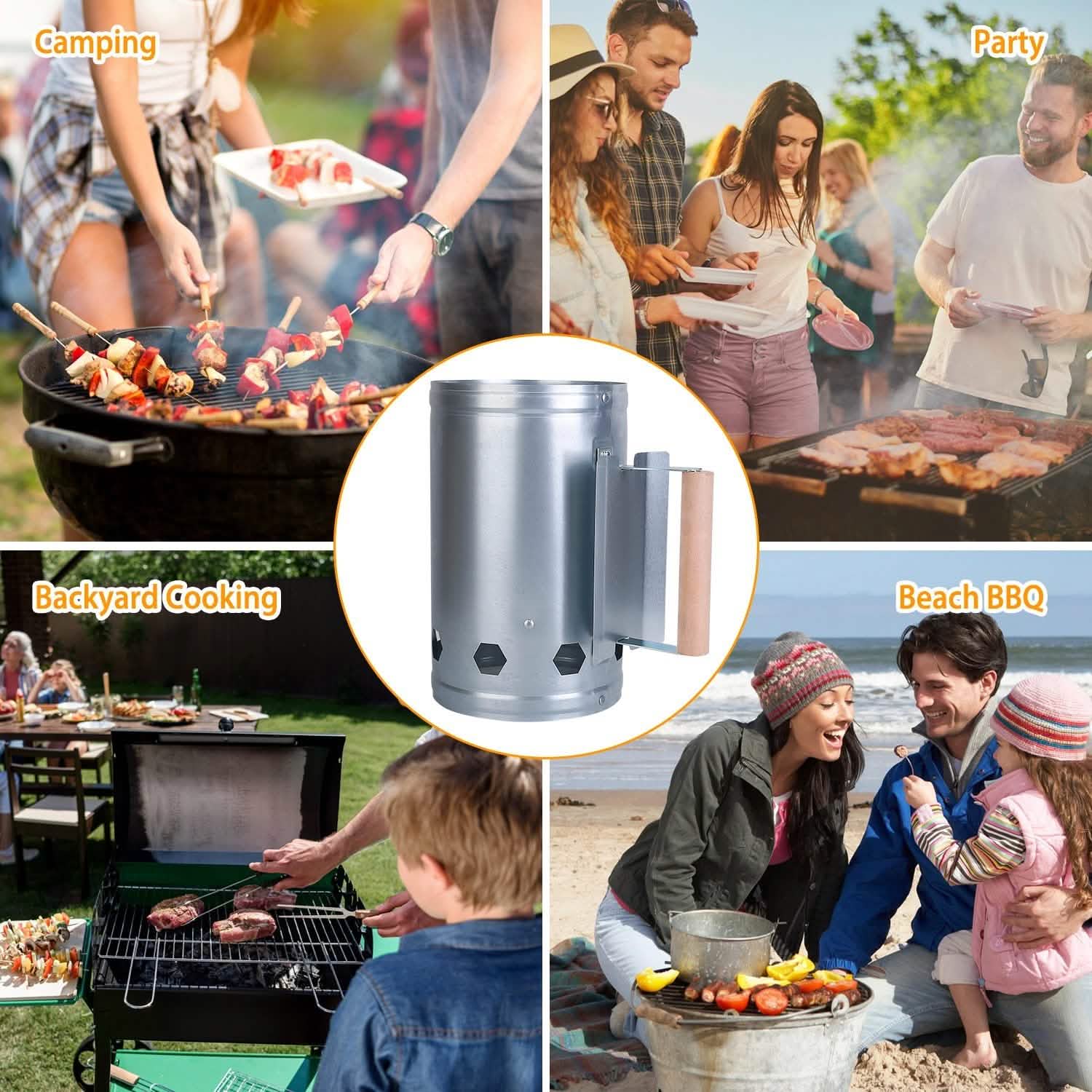 BBQ Charcoal Chimney Can Grill Lighter